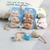 Toy simulation plush mouse three-pack pet cat toy cat grass contains catnip to tease cats - Three mice in coffee color