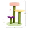 Flower Cat Tree Sisal Covered Scratching Post Climbing Scratcher Tower Furniture - 3 Tier