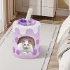 Bubble Tea Cat Tree Tower with Scratching Post - Purple
