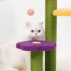 Flower Cat Tree Sisal Covered Scratching Post Climbing Scratcher Tower Furniture - 3 Tier