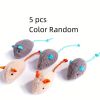Cat Toys Plush Simulation Mouse Shaped Toy For Cats Kitten Interactive Toy Pet Supplies Pet Toy - Color Mixed