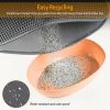 Cat Litter Mat EVA Honeycomb Double Layer Kitty Litter Trapping Carpet Urine-proof Scatter Rug Pad - Black
