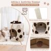 Bubble Tea Cat Tree Tower with Scratching Post - Coffee