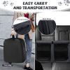 Double Compartment Pet Carrier with 2 Removable Hammocks - Black
