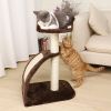 Cat Tree Sisal-Covered Scratching Post and Pad, Cat Activity Center for Kittens RT - Brown