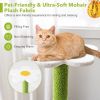 Indoor Cat Tower with Sisal Covered Scratching Posts - Green & Blue - Pet entertainment