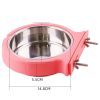 Stainless steel pet bowl hanging bowl tableware overturn proof dog bowl dog bowl cat bowl feeder - Small green