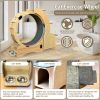Cat Sports Running Wheel, Cats Wheel Wood Climbing Frame, Cat Litter Fitness Wheel, Oversized Roller Cat Indoor Activity Center,Large(Right) - as Pic