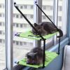 Pet Life 'Cat Laze' Suction Cupped Dual-Leveled Kitty Cat Lounger - Blue
