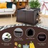 Cat Litter Box Enclosure with Double Doors for Large Cat and Kitty - Brown
