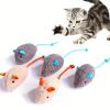 Cat Toys Plush Simulation Mouse Shaped Toy For Cats Kitten Interactive Toy Pet Supplies Pet Toy - 5 Packs (random Color)