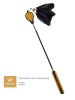 Aiwo Pet Fun Cat Stick Telescopic Feather Fishing Cat Stick Toy Bite Resistant Fairy Stick Long Rod Cat Toy - White Peach (Luxury Three Stage Style)
