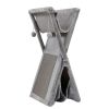Folding Cat Tower Tree, 2-Tier Pet House with Scratching Pad, Cat Nest Hammock for Small to Middle Kitten - Gray XH - Grey