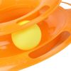 Pet Cat Crazy Ball Disk Interactive Toys Amusement Plate Trilaminar Funny Toy - Green