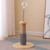 New solid wood turntable cat toy pet tableware puzzle tumbler food ball - Blue Large (235mm)