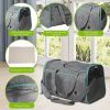 Foldable Airline Travel Pet Carrier Bag with Safety Strap - Light Gray - Pet entertainment