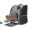Collapsible Pet Travel Carrier Soft Sided Portable Bag - Gray - Pet Supplies