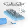 Handle Shedding Pet Dog Cat Hair Brush Grooming Trimmer Comb Self Cleaning Tool - Pin Brush