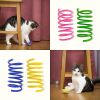 Cat Spring Toys, 4 Pack Cat Spiral Springs for Indoor Cats, Colorful &amp; Durable Plastic Spring Coils Attract Cats to Swat, Bite - Multicolor