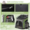 Foldable Airline Travel Pet Carrier Bag with Safety Strap - Gray - Pet entertainment