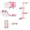 Wall-mounted Cat Tree, 5 Pcs Cat Tower for Kittens, Colorful - As Picture