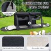 Double Compartment Pet Carrier with 2 Removable Hammocks - Black