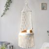 1pc Hand-Woven Cat Nest Hammock Basket - Comfortable and Stylish Wall Hanging Pet Bed for Small Dogs and Cats - 40CM/15.74IN