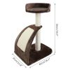 Cat Tree Sisal-Covered Scratching Post and Pad, Cat Activity Center for Kittens RT - Brown