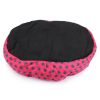Pet Bed Warm Winter Bed Dog Cat Bed Soft Wool Point Design Pet Nest With Removable Mats Octagonal Shape Kennel Cat Dog Sofa Bed - Red - 37x32x10
