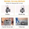 Cat Dog Carrier with Wheels Airline Approved Rolling Pet Carrier with Telescopic Handle Shoulder Strap - Grey