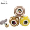 Cat Toy Six-hole Sisal Ball Grinding Claw with Trapped Feather Ball Training Interactive Game Toys for Cat Kitten Pet Products - sent by random