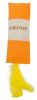 Pet Life Rectangular Duffle Crinkle Plush Faux Fur Teaser Catnip Kitty Cat Toy - Orange