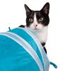 Pet Life 3-Way Kitting-Go-Seek Interactive Collapsible Passage Kitty Cat Tunnel - Blue/White