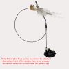 Interactive Cat Feather Toys; Cat Wand Toy And Natural Feather Teaser Replacements With Bell - Pure White Feather