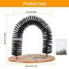 Cat Arch Self Groomer Cat Massaging Brush Scratching Pads Toys - Black