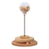 New solid wood turntable cat toy pet tableware puzzle tumbler food ball - JH rotary table [large hole freeze-drying ball]