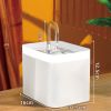 Cat Water Fountain Auto Filter USB Electric Mute Cat Drinker Bowl 1.5L Recirculate Filtring Drinker for Cats Pet Water Dispenser - White - US Plug