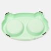 Pet Double Bowls, Stainless Steel Pet Food Bowl Water Bowl With No Spill Plastic Stand, Pet Feeding And Drinking Bowl For Indoor Cats And Dogs - Blue