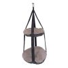Pet Life Kittyhaus Dual-Lounger Kitty Cat Pillow Hammock Lounge - Grey
