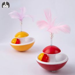 Carol feather tumbler cat toy bell funny cat stick cat self-excited boredom pet supplies - Color random sending (note) - random color