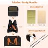 Foldable Airline Travel Pet Carrier Bag with Safety Strap - Black - Pet entertainment