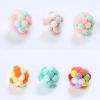 Cat Toy Balls Cat Interactive Toy Plush Artificial Colorful Cats Teaser Toy Pet Supplies Interactive 4CM Mouse Cage Plush Toys - A
