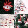 5 Pcs 40mm Big Metal Jingle Bells Star Hollow Pendant For Festival Party/Christmas Tree Decor/DIY Crafts Handmade Accessories - Red&White