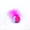 1 Pcs Pet Cat Bell Toy Plush Ball Plus Feather Shuttlecock Throwing Toy Funny Pet Dog Cat Interactive Toy - Pink