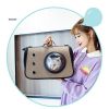 Cat Backpack Carrier with Window Bag Transport Cat Carrier Space Transparent Backpack for Small Dogs Cat Accessories Pet Carrier - grey