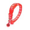 New Cute Bell Collar For Cats Dog Collar Teddy Bomei Dog Cartoon Funny Footprint Collars Leads Cat Accessories Animal Goods - Red - 1 Piece