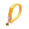 New Cute Bell Collar For Cats Dog Collar Teddy Bomei Dog Cartoon Funny Footprint Collars Leads Cat Accessories Animal Goods - Yellow - 1 Piece
