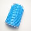 Cat Brush Corner Cats Massage Self Groomer Comb Wall Brush Rubs Catnip The Face With a Tickling Comb Cat Grooming Accessories - light blue
