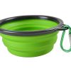 1000ml Large Collapsible Dog Pet Folding Silicone Bowl Outdoor Travel Portable Puppy Food Container Feeder Dish Bowl - Green - 350ml