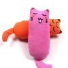 Rustle Sound Catnip Toy Cats Products for Pets Cute Cat Toys for Kitten Teeth Grinding Cat Plush Thumb Pillow Pet Accessories - grey